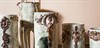 Matt Smith, 'Garniture' (detail), seven vessels, white earthenware clay, screen printed decals, underglaze, enamel and lustres, 3000 x 85  x 40 cm , 2014. Photo: Jim Stephenson.