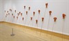 Permindaur Kaur, ‘Independence’, copper and polar fleece, 27 figures with poles, size variable, 1998, Commissioned by Juginder Lamba and Bryan Biggs for Nottingham, Museum, Nottingham, England, Photo by Nick Dunmar