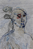 Alice Kettle, 'Eve, Cotton Slave' (detail), thread on table cloth, 120cm x 120cm, 2011, photo: Joe Low